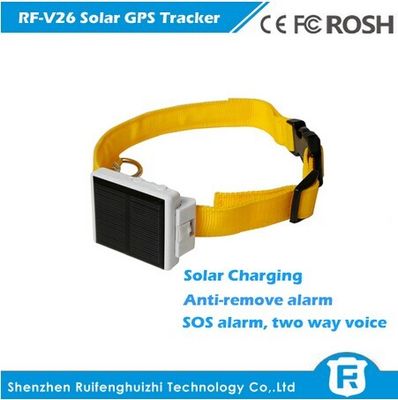 rf-v26 waterproof a mini vaca do perseguidor dos gps das energias solares com alarme do botão do SOS